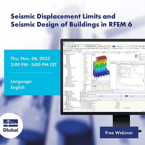 Seismic Displacement Limits and Seismic Design of Buildings in RFEM 6