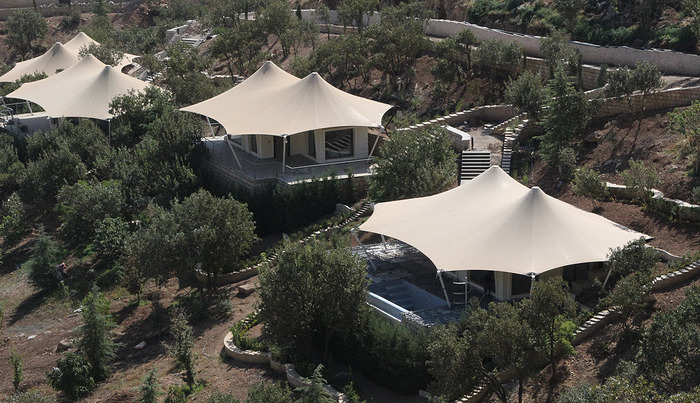Tensile Roof Structure at Armoon Camp in Khorramabad, Iran