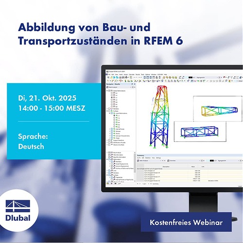 Abbildung von Bau- und Transportzuständen in RFEM 6