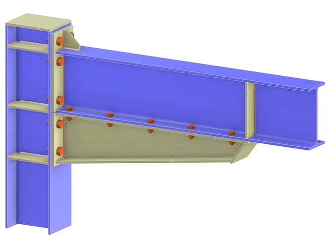 Beam to Column Flange Connection with Extended End Plate and Bolted Haunch