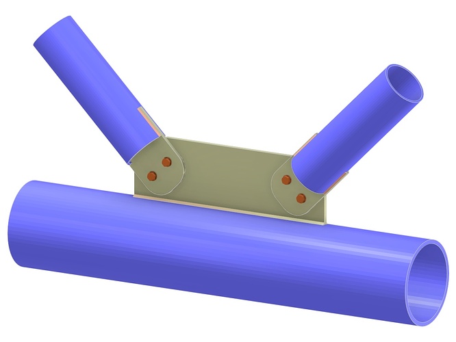 Chord Connection via Gusset Plate and Tongue Plate