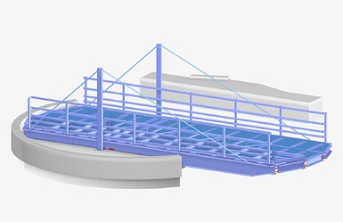 Airedale Swing Bridge, Leeds, UK