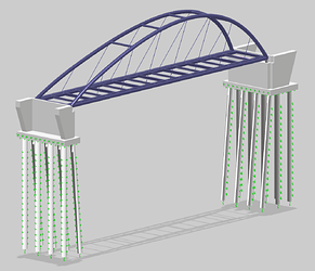 Skew Arch Bridge and Concrete Abutment