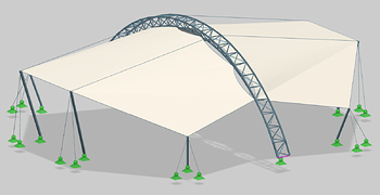 Prestressed Membrane Roof Structure