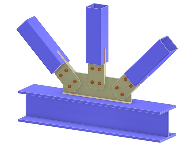 Chord Connection via Gusset Plate, Tongue Plate, and Cover Plates